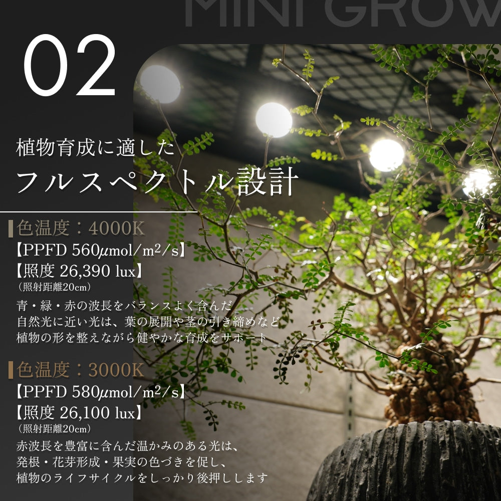 BARREL MINI GROW-SUN9W 4000Kブラック