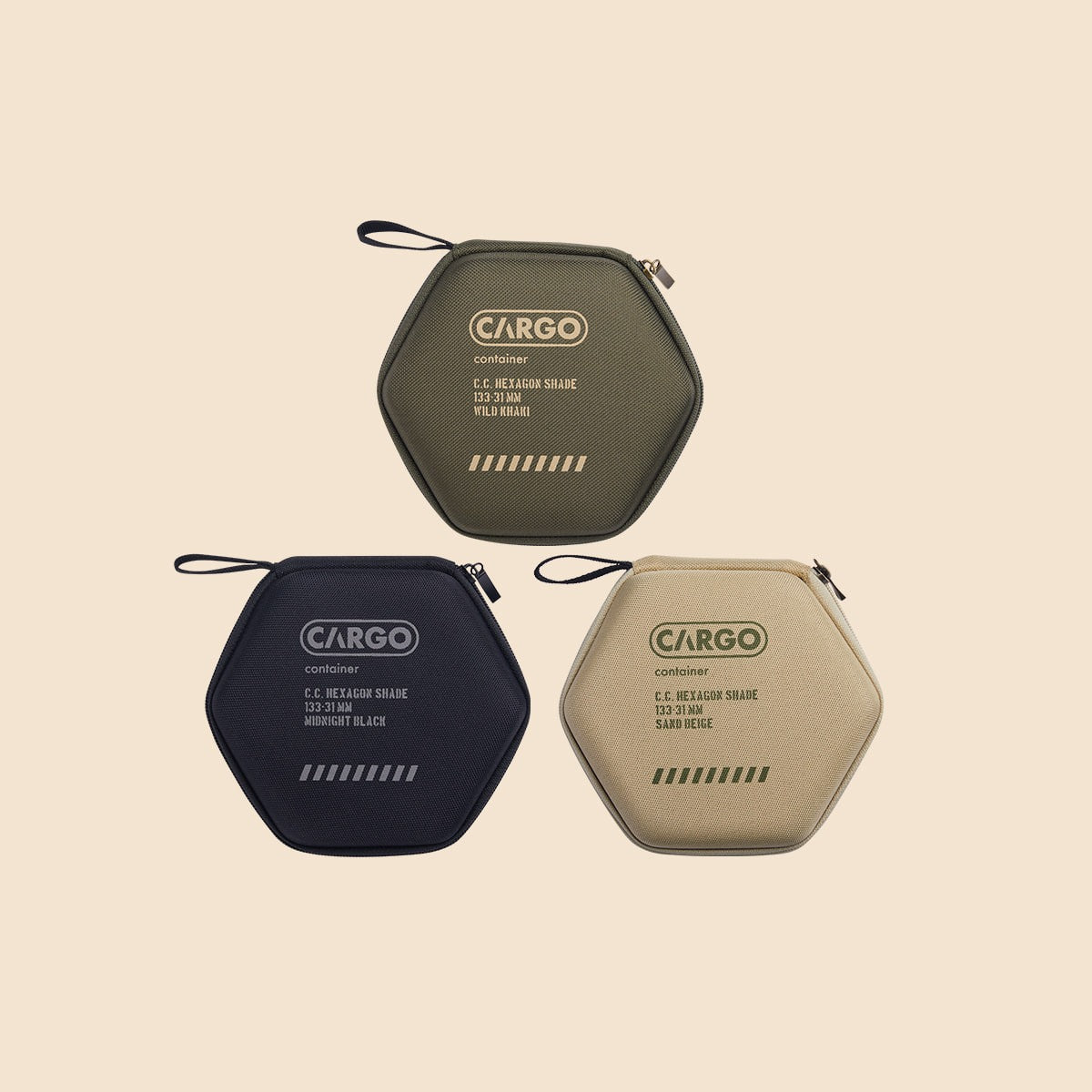 CARGO CONTAINER HEXAGON SHADE ヘキサゴンシェード BLACK