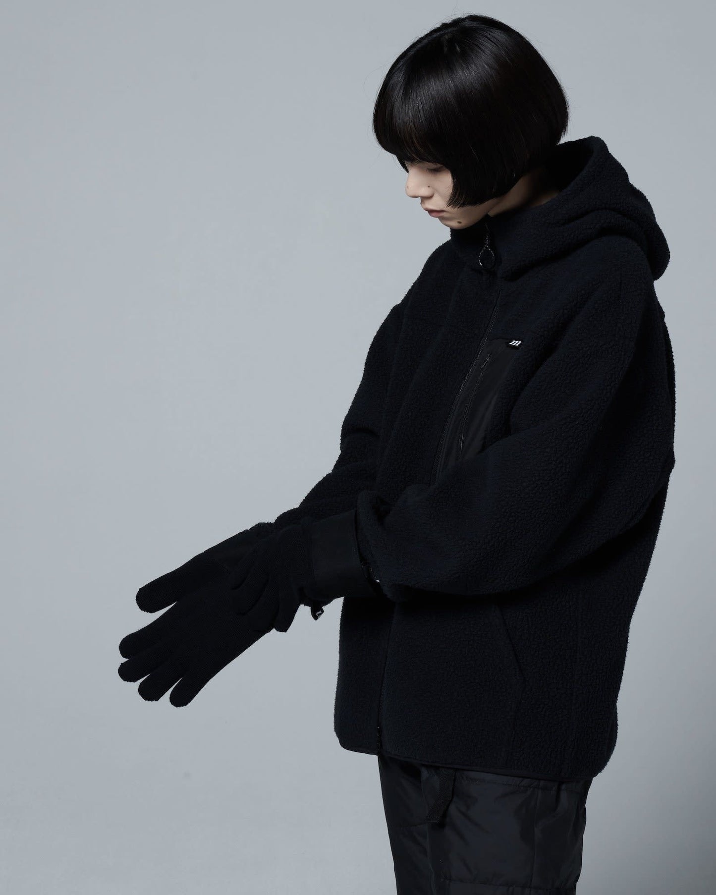 muraco グローブ DOUBLE KNIT GLOVES Black MST3210010