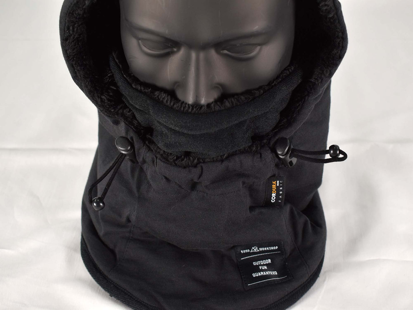 5050WORKSHOP NECK WARMER -PACKABLE NECK HOOD　パッカブルネックフードブラック