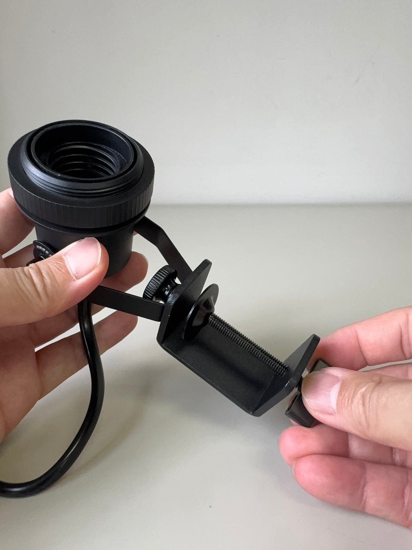 BARREL Clamp Lamp socket BK 2m
